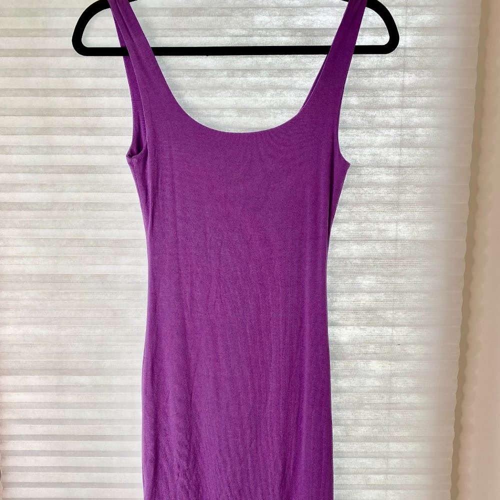 Naked Wardrobe Purple Spandex Dress